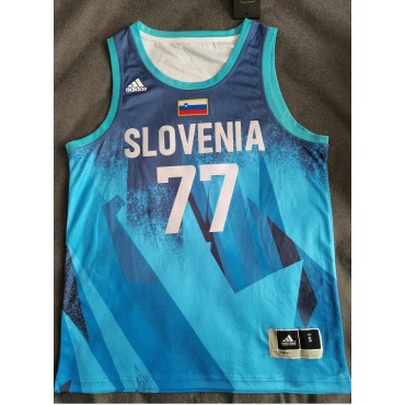 77 Doncic Tokyo Olympique Slovenia Trikot Blau