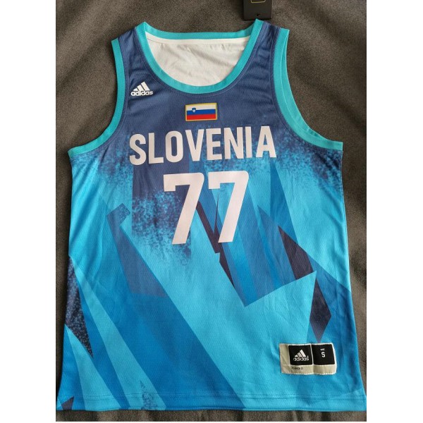 77 Doncic Tokyo Olympique Slovenia Trikot Blau