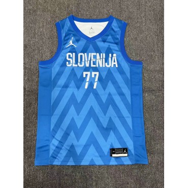 77 Doncic slovenija 2023-24 Trikot Blau