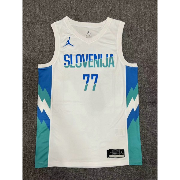 77 Doncic slovenija 2023-24 Trikot Weiß