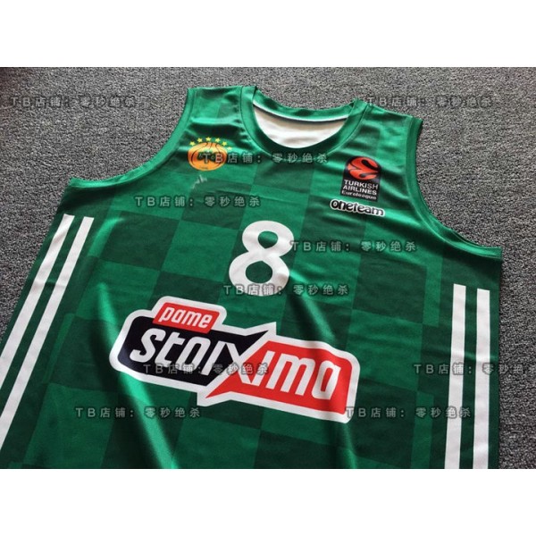 8 Derrick Williams Panathinaikos 2021-22 Basketball Trikot Grün