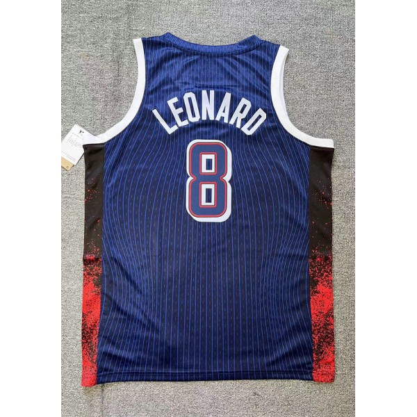 8 Leonard 2024 USA Team Trikot Marineblau stripe