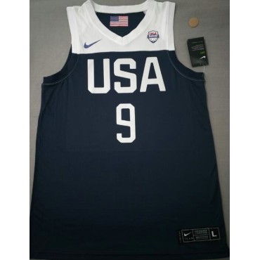 9 Brown 2019 USA FIBA Basketball world cup Trikot Blau