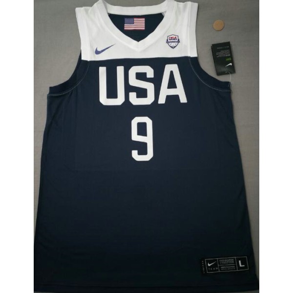 9 Brown 2019 USA FIBA Basketball world cup Trikot Blau