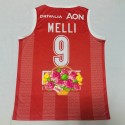 9 Melli Olimpia Milano Euroleague 23-24 Rot Basketball Trikot