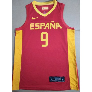 9 Rubio Spanien FIBA Basketball world cup Trikot Rot