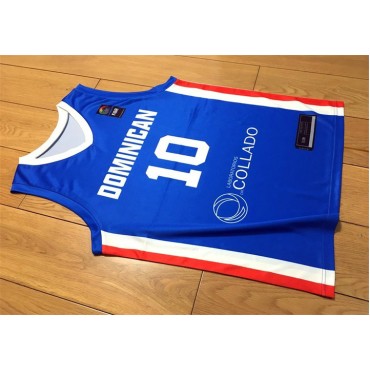 Al Horford 10 Dominicana 2023 World Cup Blau Basketball Trikot Blau