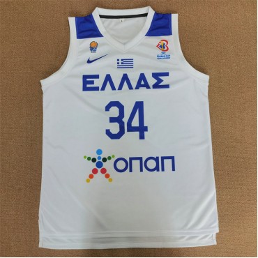 Antetokounmpo G. 34  Weiß Griechenland 2023 Fiba Eurobasket Trikot