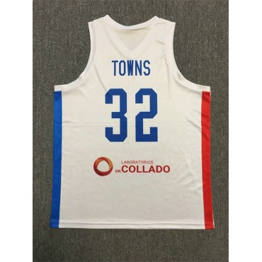 Anthony Towns 32 Dominicana 2023 World Cup Basketball Trikot Weiß