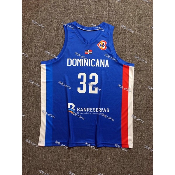 Anthony Towns 32 Dominicana 2023 World Cup Blau Basketball Trikot