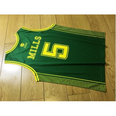 Australien Boomers Patty Mills 2024 Basketball Trikot Grün