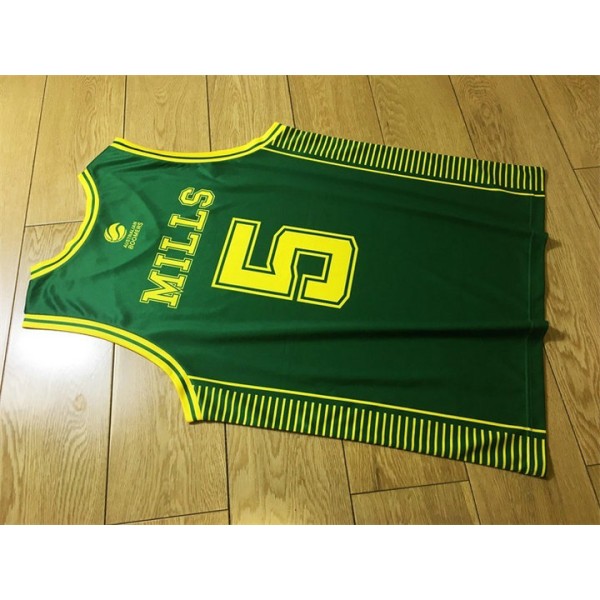 Australien Boomers Patty Mills 2024 Basketball Trikot Grün