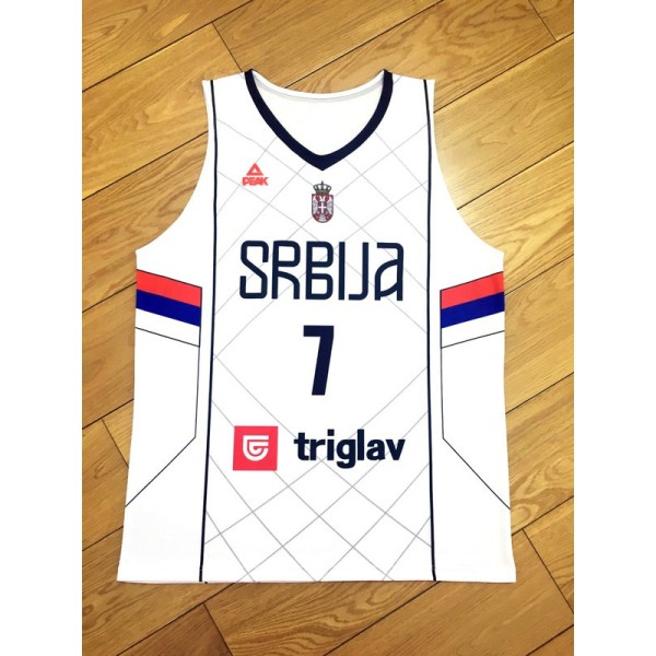 Bogdan Bogdanovic 7 Serbien Srbija Basketball Trikot Weiß