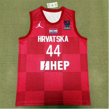 Bojan Bogdanovic 44 Team Hrvatska Croatia 2022-23 Basketball Trikot Rot