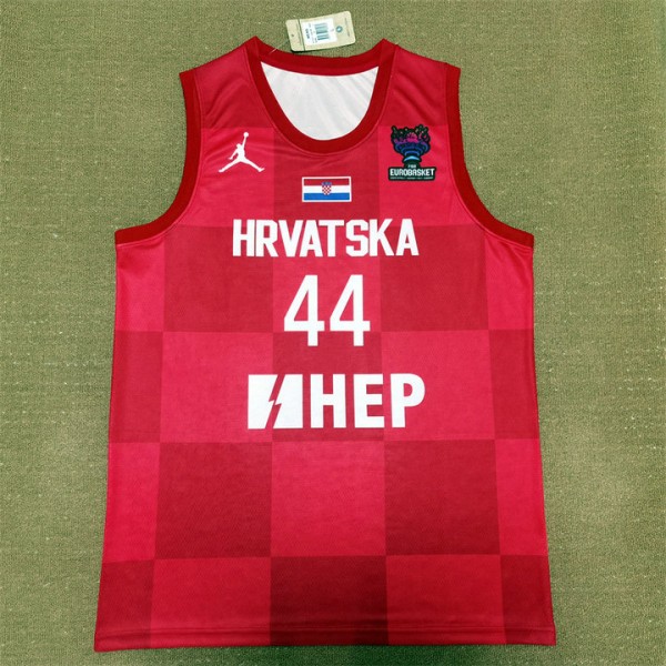 Bojan Bogdanovic 44 Team Hrvatska Croatia 2022-23 Basketball Trikot Rot