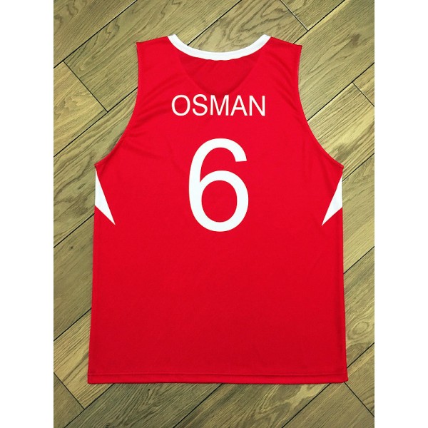 Cedi Osman 6 Team Turkey Basketball Trikot Printed Rot