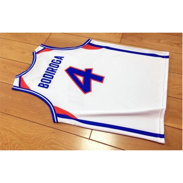 Dejan Bodiroga 4 Team Jugoslavija Yugoslavia Retro Basketball Trikot Weiß