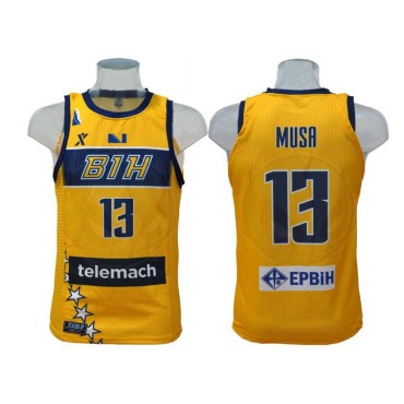 Dzanan Musa 13 Bosnia and Herzegovina 22-23 Home Trikot Gelb