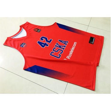 Kyle Hines 42 CSKA Moscow Basketball Trikot Rot