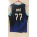 Luka Doncic 77 Trikot Schwarz Blau Slovenia National Basketball Team