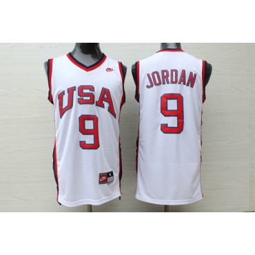 Michael Jordan 9 Team USA 1984 Trikot Weiß