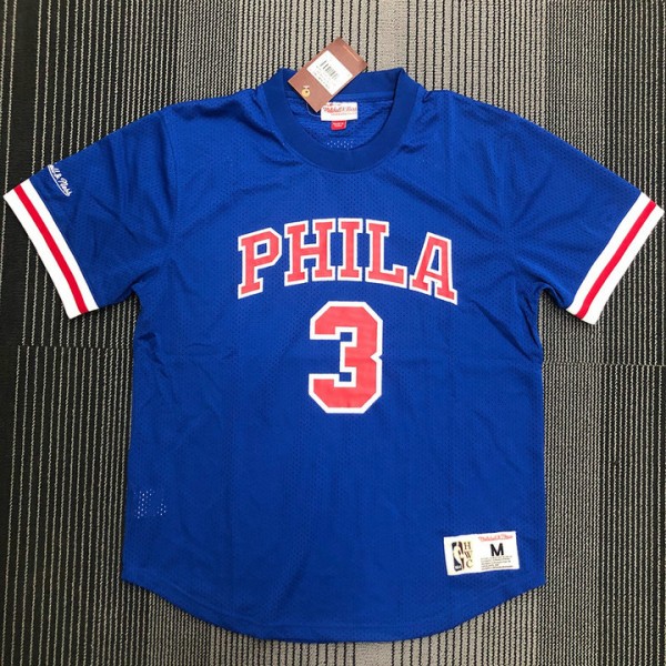 Mitchell Ness Allen Iverson 3 Blau Philadelphia 76ers HWC Mesh T-Shirt Trikot