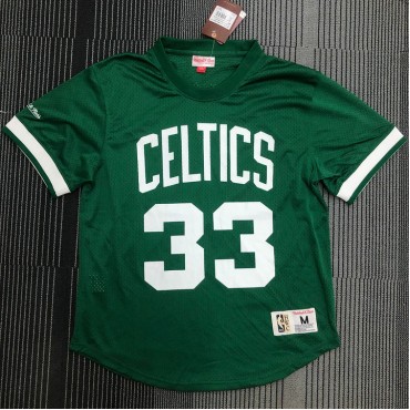 Mitchell Ness Larry Bird 33 Boston Celtics Hardwood Classics T-Shirt Grün