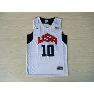 Nike 10 Kobe Bryant 2012 Team USA Olympics Trikot Weiß