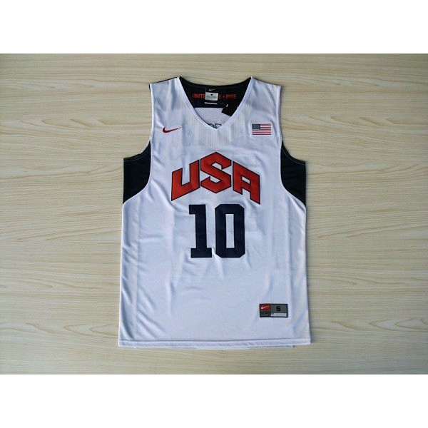 Nike 10 Kobe Bryant 2012 Team USA Olympics Trikot Weiß