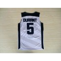 Nike 2012 Olympics Team USA 5 Kevin Durant Basketball Trikot Weiß