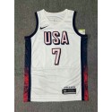 Nike Kevin Durant 7 Weiß Herren USA Basketball 2024 Swingman Player Trikot