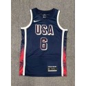 Nike Lebron James 6 Marineblau Herren USA Basketball 2024 Swingman Player Trikot