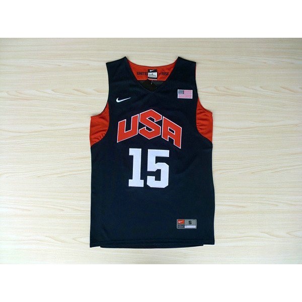 Nike Team USA Basketball 2012 London Olympics Carmelo Anthony 15 Blau Trikot