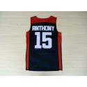 Nike Team USA Basketball 2012 London Olympics Carmelo Anthony 15 Blau Trikot