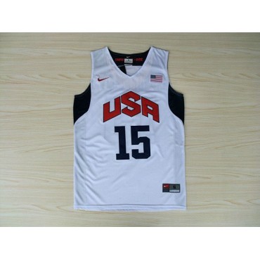 Nike Team USA Basketball 2012 London Olympics Carmelo Anthony 15 Weiß Trikot