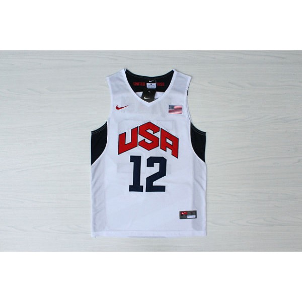 Nike Team USA Basketball 2012 London Olympics James Harden 12 Weiß Trikot