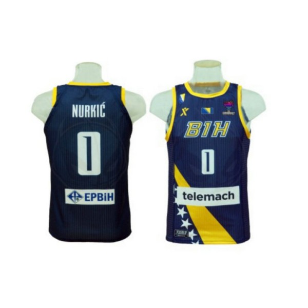 Nurkic Azul 0 Bosnia and Herzegovina 22-23 Away Trikot Marineblau