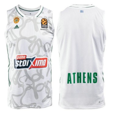 Panathinaikos 2022-23 Away Basketball Trikot Weiß