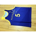 Patty Mills 5 Australien Basketball Trikot Printed Blau