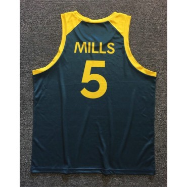 Patty Mills 5 Team 2022 Australien Basketball Trikot Marineblau