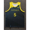 Patty Mills 5 Team 2022 Australien Basketball Trikot Marineblau