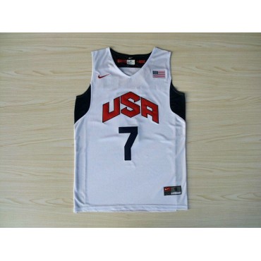 Russell Westbrook Nike Team USA 7 Olympique Basketball Herren Trikot Weiß