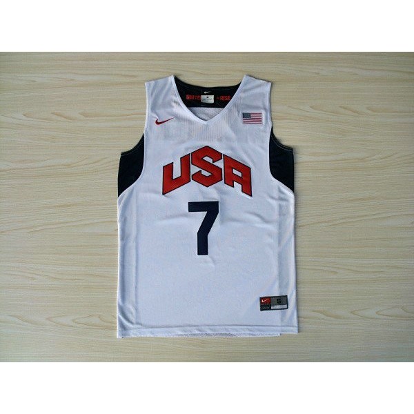 Russell Westbrook Nike Team USA 7 Olympique Basketball Herren Trikot Weiß