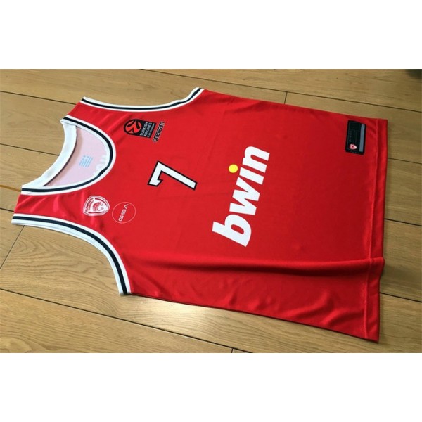 Spanoulis 7 Olympiakos Piraeus 2020-21 Basketball Trikot Rot