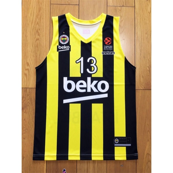 Tarik Biberovic 13 Fenerbahce Basketball Trikot Gelb