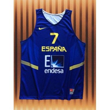 Throwback Carlos Navarro 7 Spanien Espana Basketball Trikot