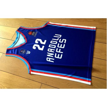 Vasilije Micic Nr. 22 Anadolu Efes Istanbul Euroleague Home Trikot Blau