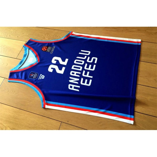 Vasilije Micic Nr. 22 Anadolu Efes Istanbul Euroleague Home Trikot Blau