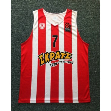 Vassilis Spanoulis 7 Olympiacos Piraeus Retro Basketball Trikot